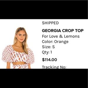 For love and lemons Georgia crop top